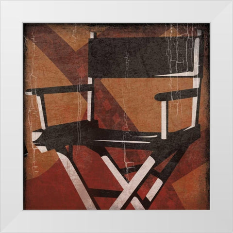 Cinema red White Modern Wood Framed Art Print by Grey, Jace