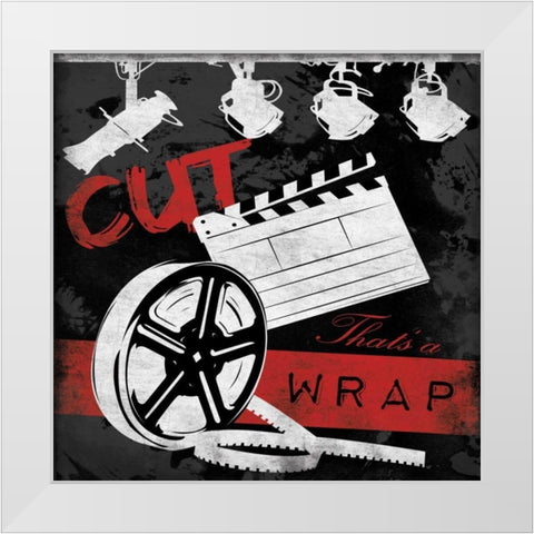 Wrap White Modern Wood Framed Art Print by Grey, Jace