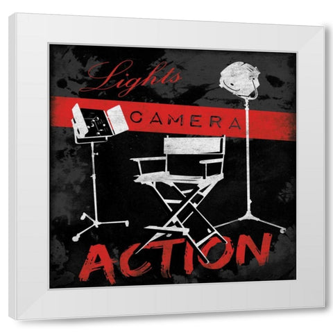 Action White Modern Wood Framed Art Print by Grey, Jace