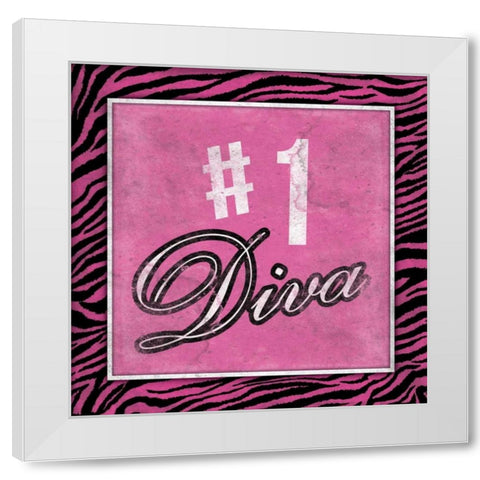 Diva 2 White Modern Wood Framed Art Print by Grey, Jace