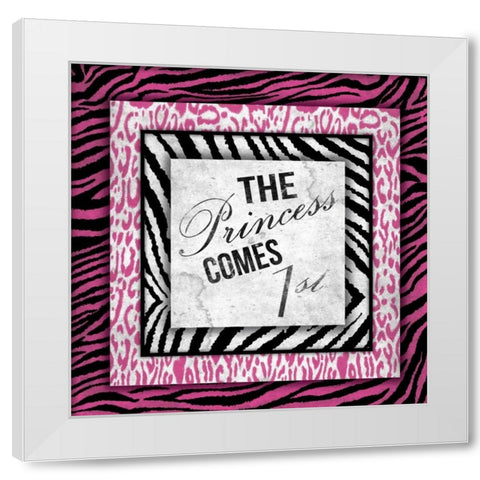 Princess White Modern Wood Framed Art Print by Grey, Jace