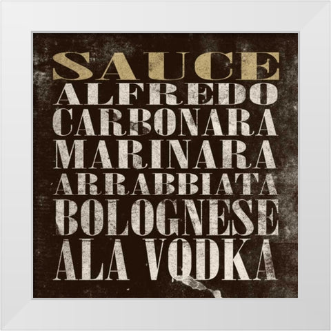 Sauce White Modern Wood Framed Art Print by Grey, Jace