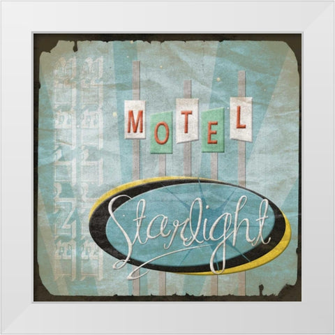 Motel White Modern Wood Framed Art Print by Grey, Jace