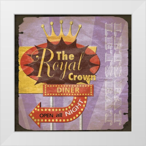 DINER White Modern Wood Framed Art Print by Grey, Jace