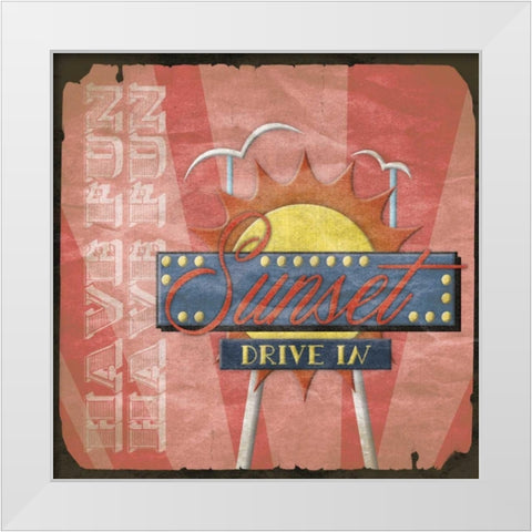 Sunset White Modern Wood Framed Art Print by Grey, Jace