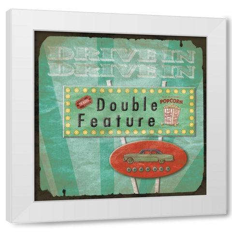 Double Feature White Modern Wood Framed Art Print by Grey, Jace