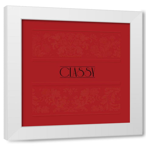 Classy White Modern Wood Framed Art Print by Grey, Jace