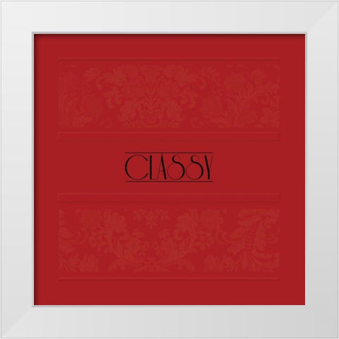 Classy White Modern Wood Framed Art Print by Grey, Jace