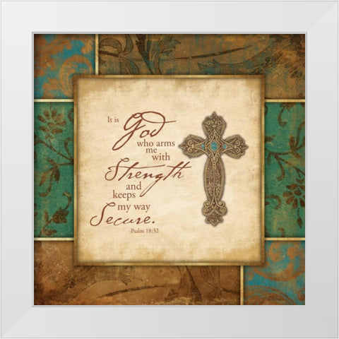 Secure White Modern Wood Framed Art Print by Grey, Jace