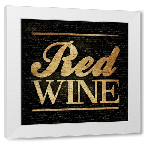 Red Wine A White Modern Wood Framed Art Print by Grey, Jace