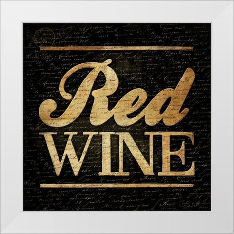 Red Wine A White Modern Wood Framed Art Print by Grey, Jace