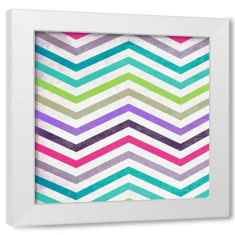 Glow ZigZag Mate White Modern Wood Framed Art Print by Grey, Jace