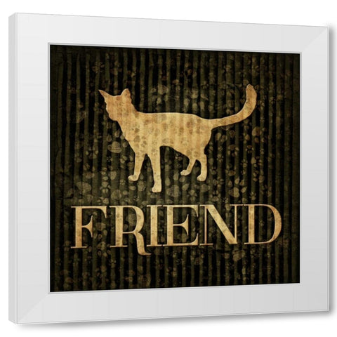 Friend White Modern Wood Framed Art Print by Grey, Jace
