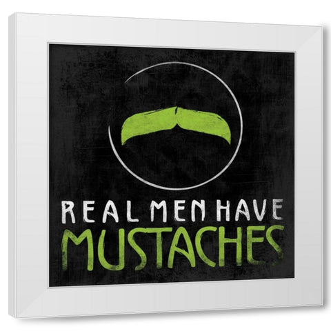 Real Men 3 White Modern Wood Framed Art Print by Grey, Jace