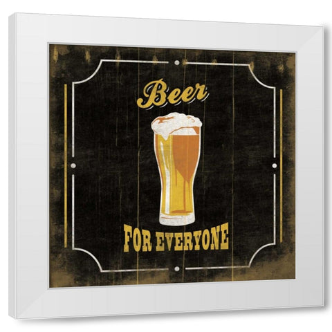 Beer White Modern Wood Framed Art Print by Grey, Jace