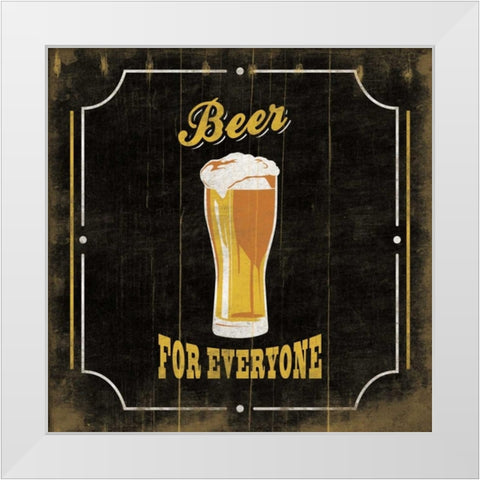 Beer White Modern Wood Framed Art Print by Grey, Jace