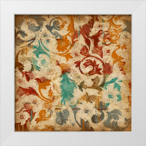 Abstract Florals 2 White Modern Wood Framed Art Print by Grey, Jace