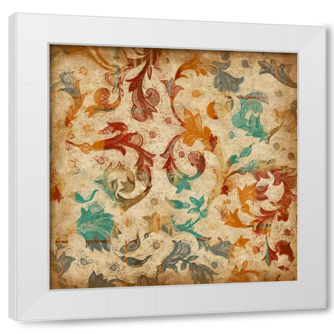 Abstract Florals 2 Mate White Modern Wood Framed Art Print by Grey, Jace