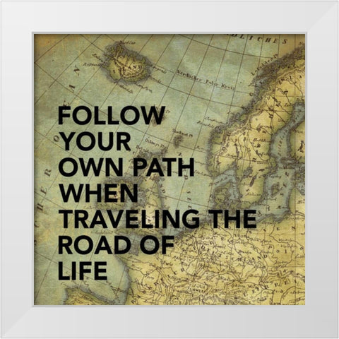 Your Own Path White Modern Wood Framed Art Print by Grey, Jace