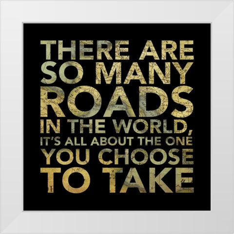 So Many Roads White Modern Wood Framed Art Print by Grey, Jace