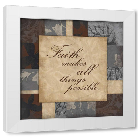 Faith White Modern Wood Framed Art Print by Grey, Jace