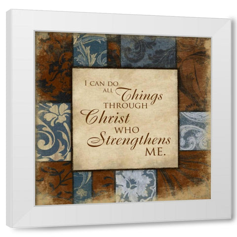 Strengthens White Modern Wood Framed Art Print by Grey, Jace