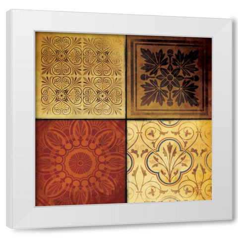 Pattern Patch 1 White Modern Wood Framed Art Print by Grey, Jace