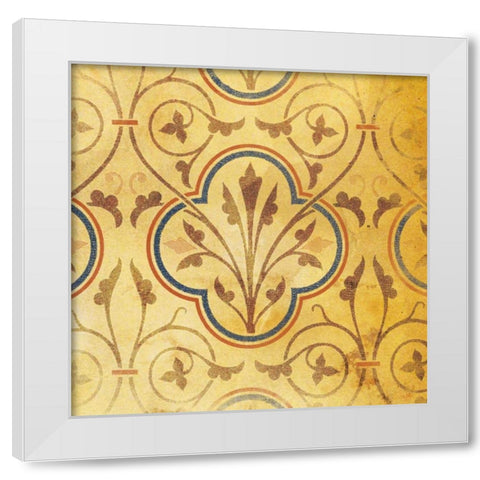 Pattern Patch Mate Single 4 White Modern Wood Framed Art Print by Grey, Jace