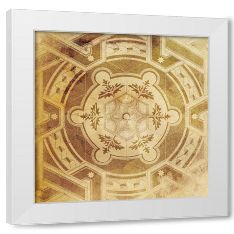 Pattern Patch Mate Single 5 White Modern Wood Framed Art Print by Grey, Jace