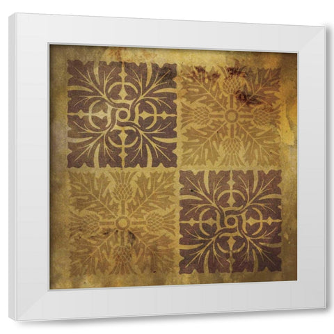 Pattern Patch Mate Single 6 White Modern Wood Framed Art Print by Grey, Jace