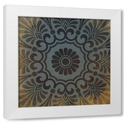 Pattern Patch  Mate Single 8 White Modern Wood Framed Art Print by Grey, Jace