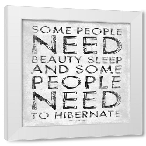 Hibernate White Modern Wood Framed Art Print by Grey, Jace