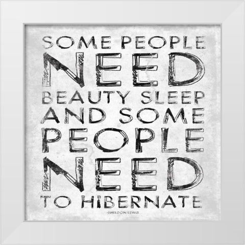 Hibernate White Modern Wood Framed Art Print by Grey, Jace