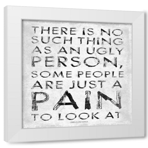 Pain White Modern Wood Framed Art Print by Grey, Jace