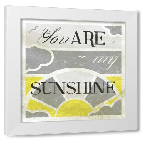Sunshine White Modern Wood Framed Art Print by Grey, Jace