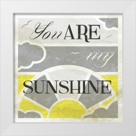 Sunshine White Modern Wood Framed Art Print by Grey, Jace