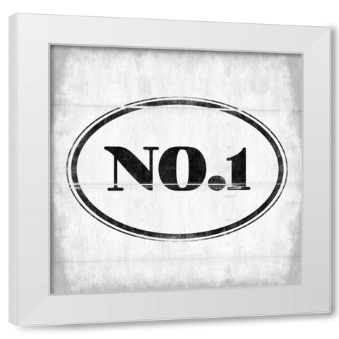 NO1 White Modern Wood Framed Art Print by Grey, Jace