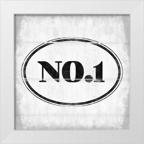 NO1 White Modern Wood Framed Art Print by Grey, Jace