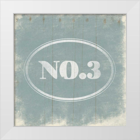 NO3 Blue White Modern Wood Framed Art Print by Grey, Jace