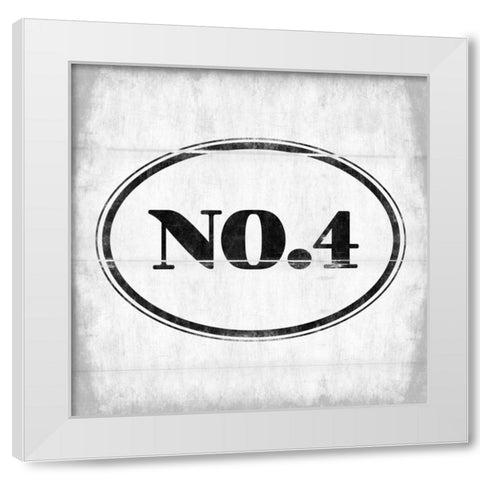 NO.4 White Modern Wood Framed Art Print by Grey, Jace