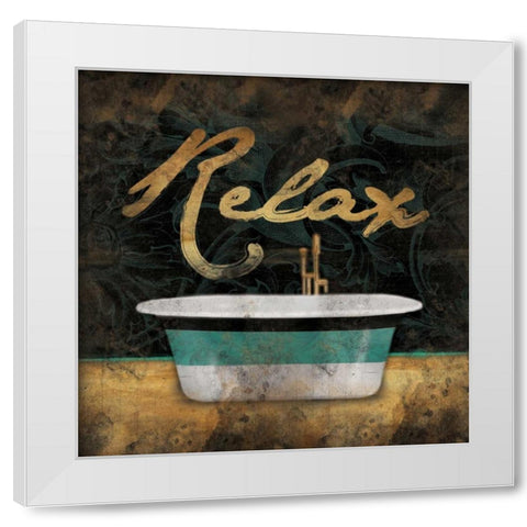 Relax White Modern Wood Framed Art Print by Grey, Jace