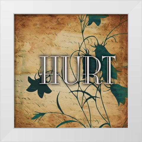 Dark Blue Hurt White Modern Wood Framed Art Print by Grey, Jace