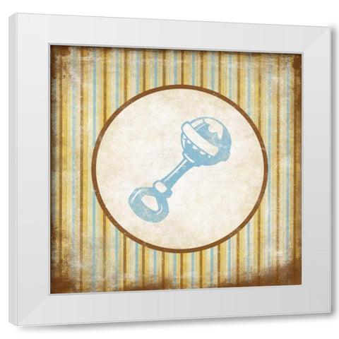 Rattle White Modern Wood Framed Art Print by Grey, Jace