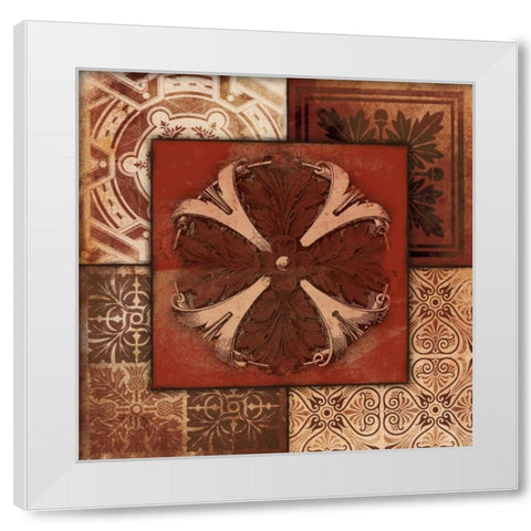 Spice Emblem White Modern Wood Framed Art Print by Grey, Jace