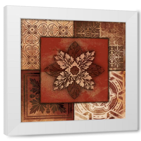 Spice Emblem Mate White Modern Wood Framed Art Print by Grey, Jace