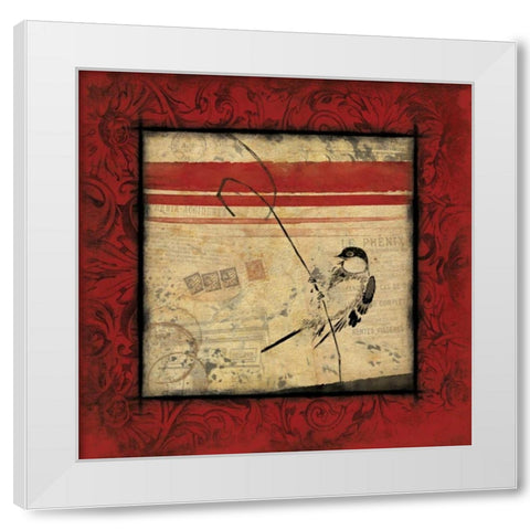Le Bird 1 White Modern Wood Framed Art Print by Grey, Jace