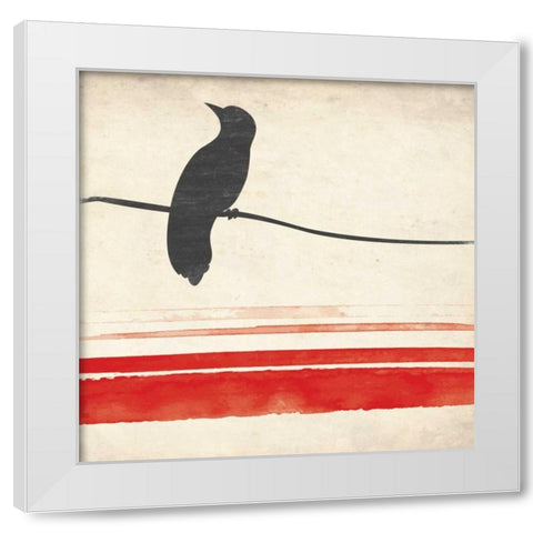 Simple Mird Mate White Modern Wood Framed Art Print by Grey, Jace