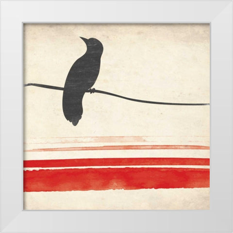 Simple Mird Mate White Modern Wood Framed Art Print by Grey, Jace