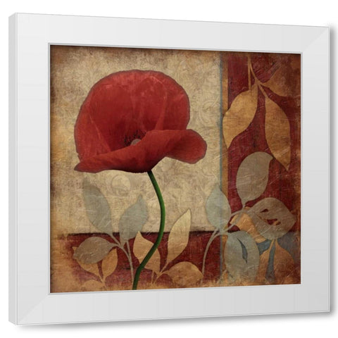 Poppie Patch Mate White Modern Wood Framed Art Print by Grey, Jace