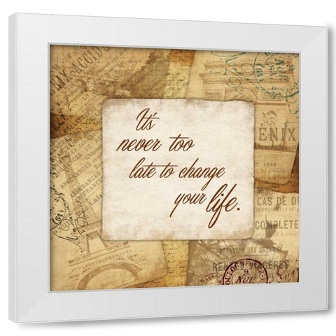 Life White Modern Wood Framed Art Print by Grey, Jace